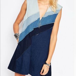 Free People Pastel Chambray Dress